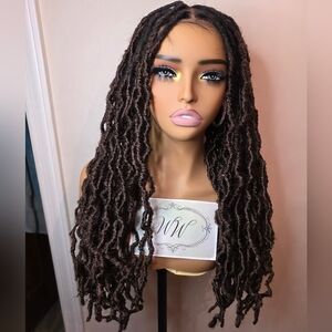 Chocolate Brown Faux Locs Wig